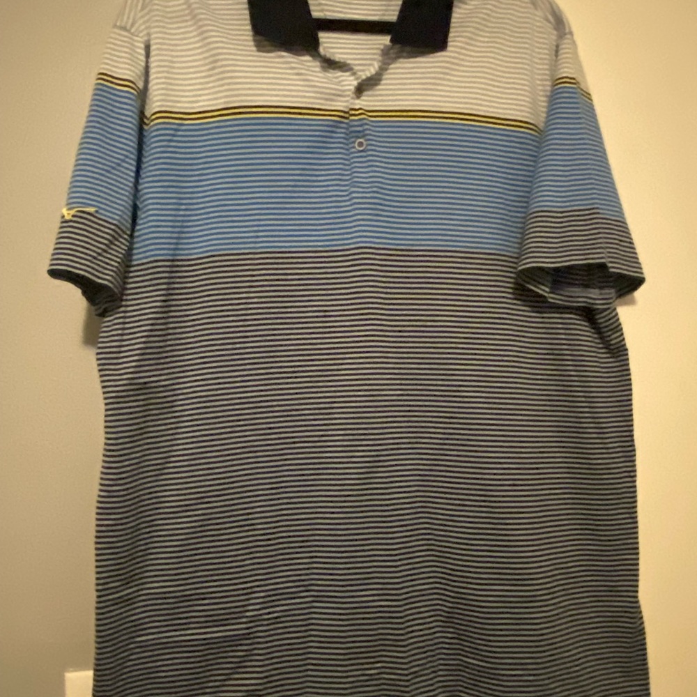 MIZUNO PRO COLLECTION EST. 1806 GSAKA JAPAN MULTICOLORED BLUE STRIPED XL